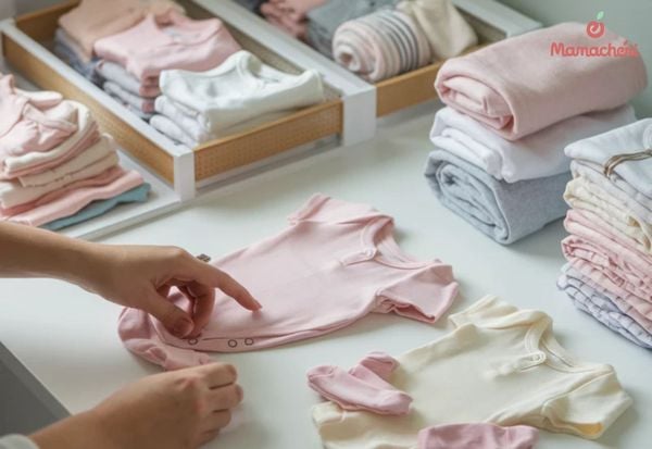 Tủ đồ ngăn nắp hỗ trợ mẹ dễ dàng lựa chọn và chuẩn bị trang phục cho bé mỗi ngày.