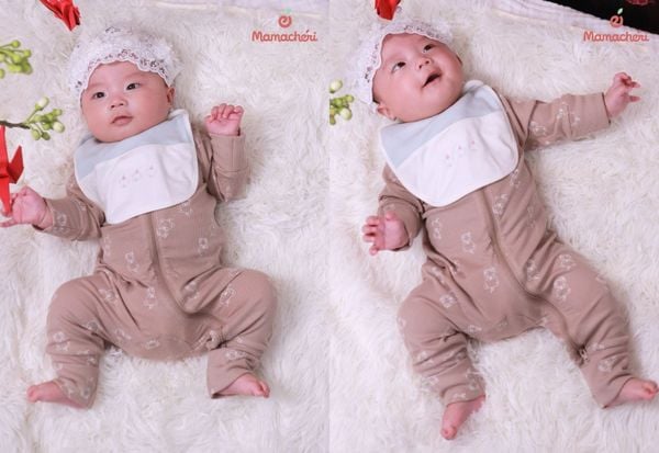 Cách mặc áo liền quần có dây kéo Mamacheri dễ thực hiện