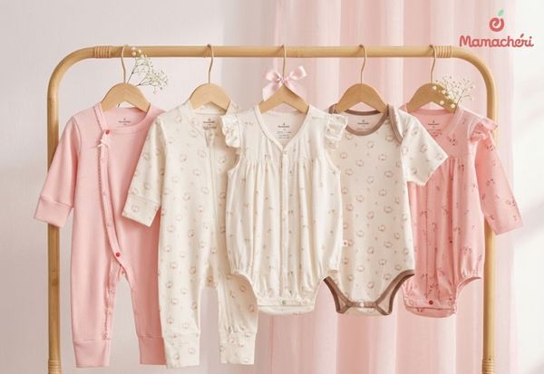 Đa dạng các kiểu dáng bodysuit giúp mẹ linh hoạt thay đổi trang phục cho bé theo thời tiết.