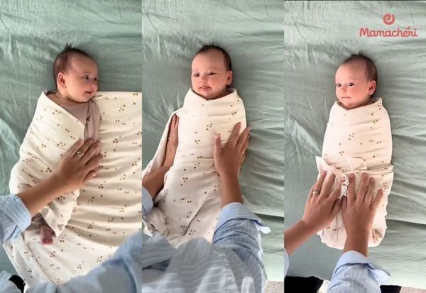 Kỹ thuật quấn chũn truyền thống mang lại sự bao bọc linh hoạt theo kích thước của con.