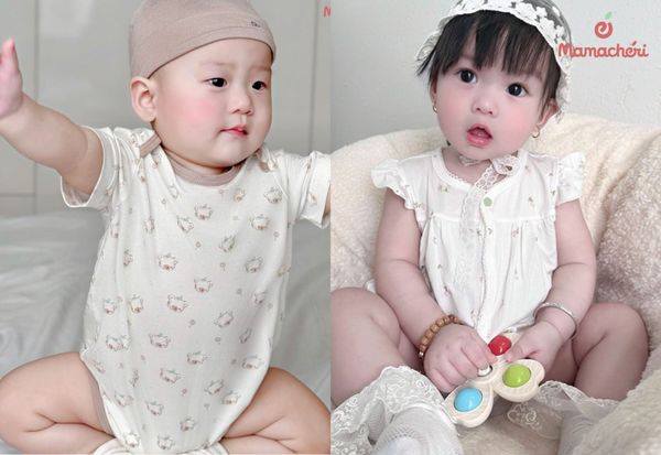 Bodysuit ngắn tay rất phù hợp để trẻ mặc mùa hè