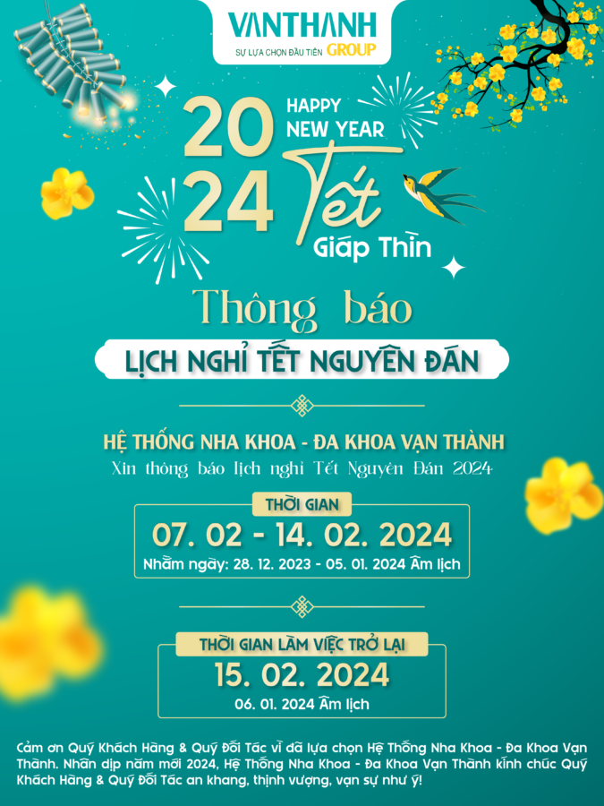 THÔNG BÁO LỊCH NGHỈ TẾT NGUYÊN ĐÁN 2024