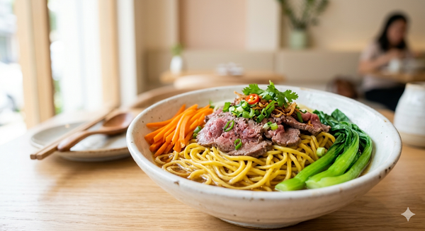 Mì tươi hấp chín