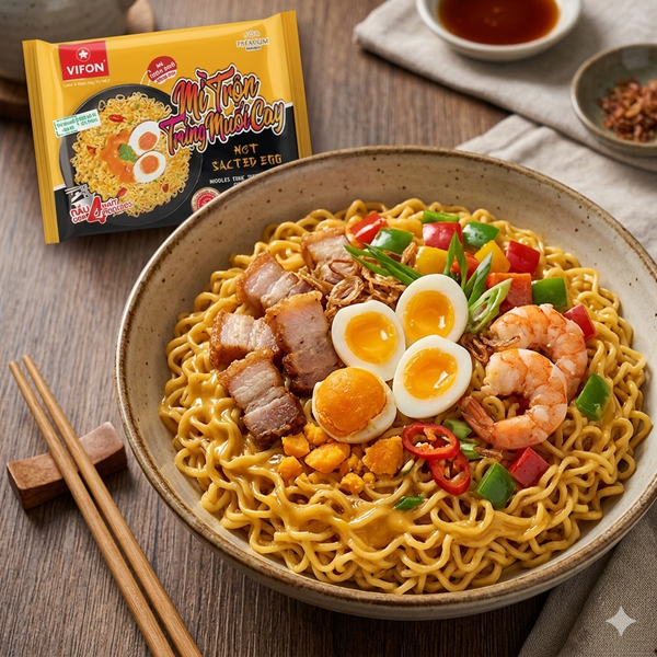 mì trộn tương đen đậm đà hấp dẫn