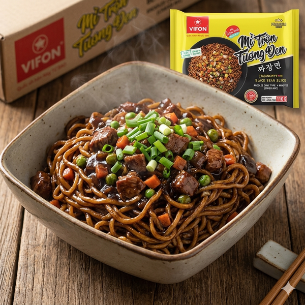mì trộn tương đen đậm đà hấp dẫn