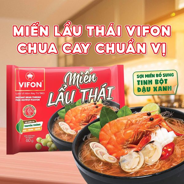 Miến lẩu Thái VIFON chua cay hấp dẫn tiện lợi
