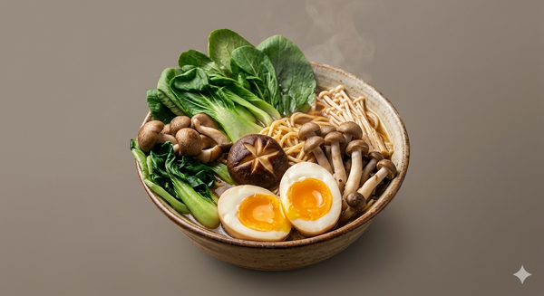 Tô mì ăn kèm rau xanh