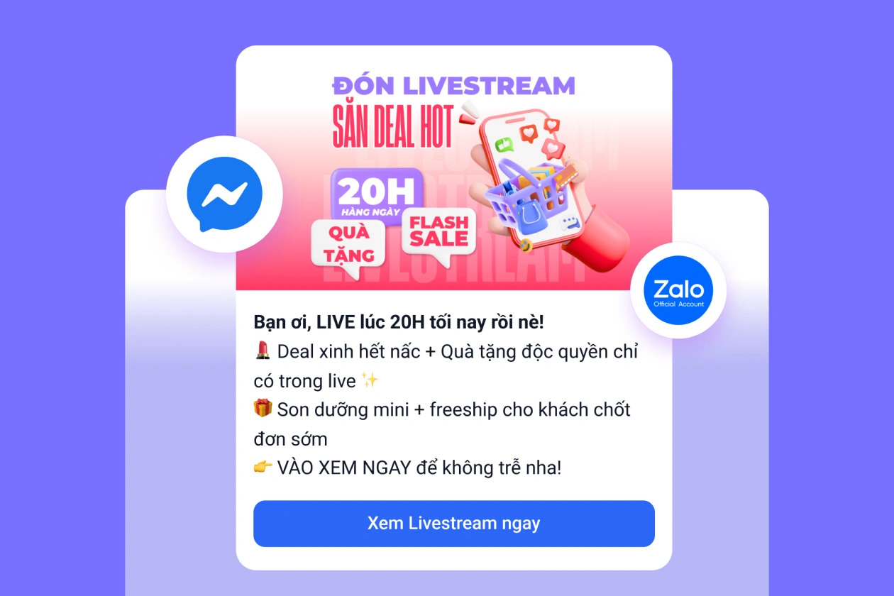 Gửi lịch livestream