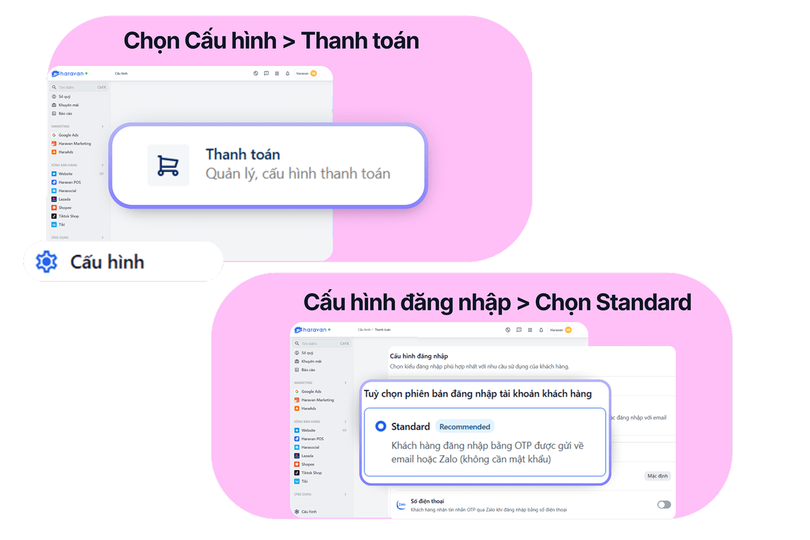 Cài đặt Quản lý tài khoản khách hàng phiên bản mới dễ dàng