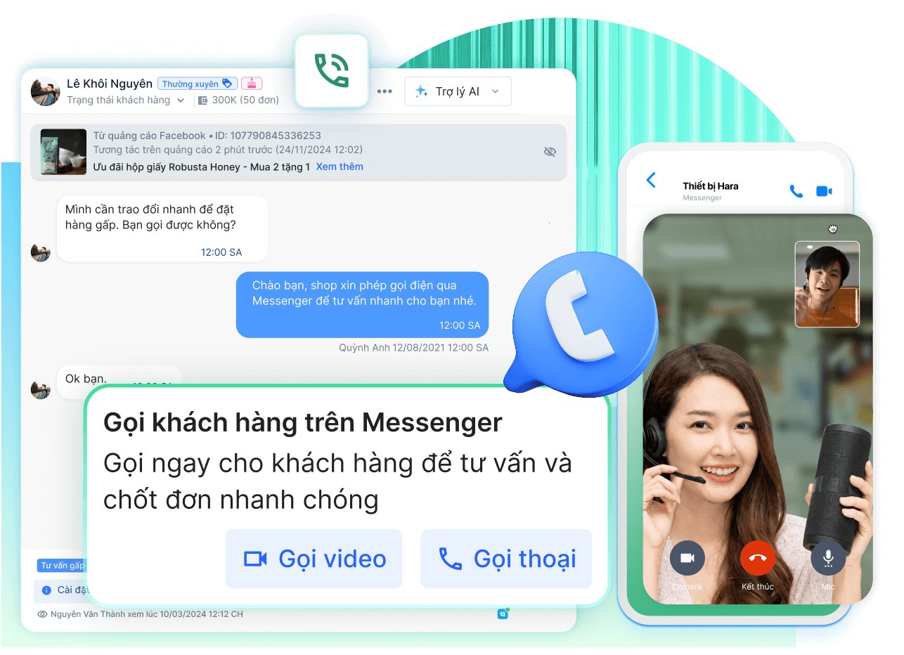 Messenger Calling trên Harasocial