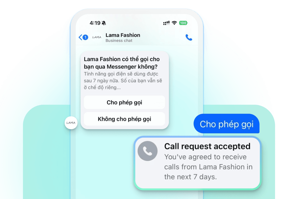Khách chấp nhận yêu cầu