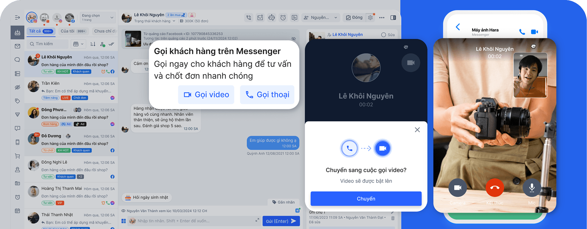 Messenger Calling trên Harasocial