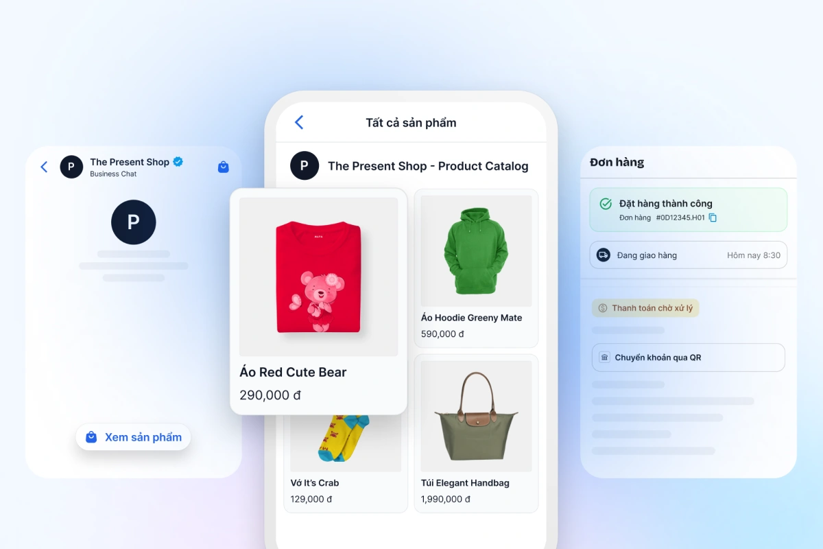 Danh mục sản phẩm trên Messenger
