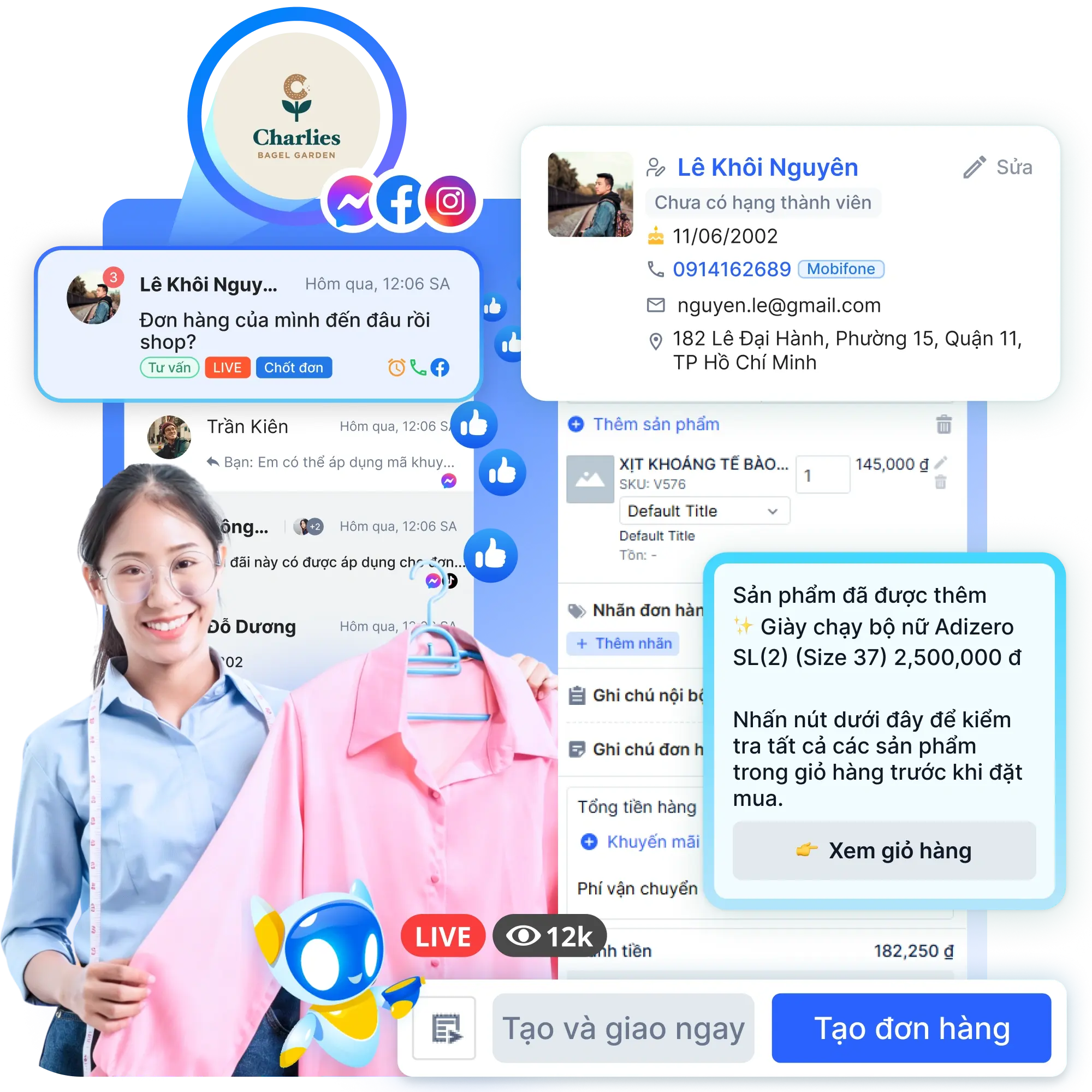 Phần mềm bán hàng Facebook, Instagram, Livestream - chốt đơn nhanh, không bỏ sót khách