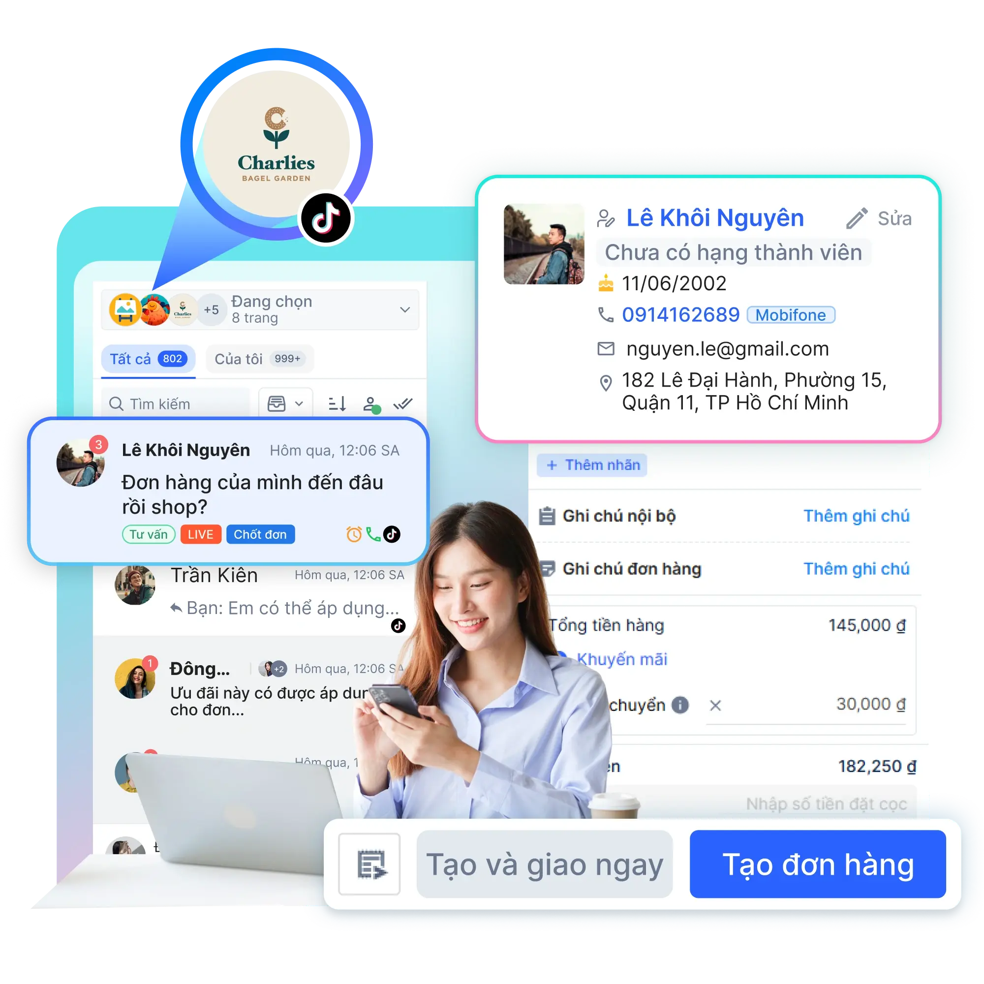 Phần mềm quản lý tin nhắn và bán hàng trên TikTok Business hiệu quả