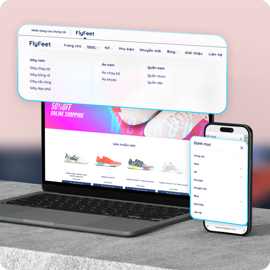 Haravan Website - Bán hàng dễ dàng trên website đa kênh.