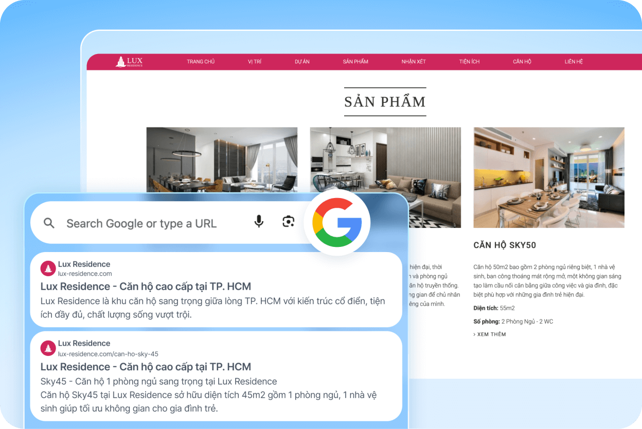 Tăng hiển thị trên Google và tăng thứ hạng SEO
