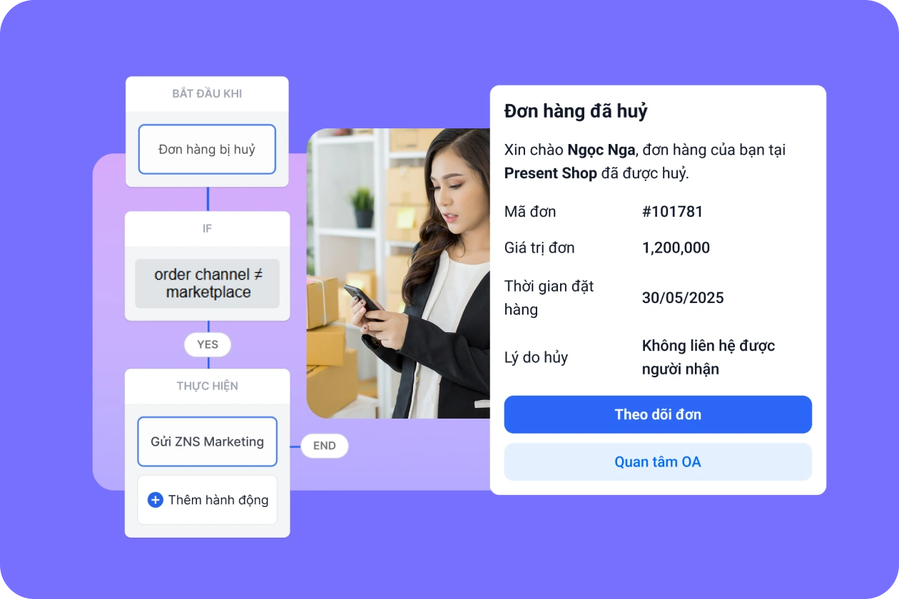Thông báo huỷ đơn hàng