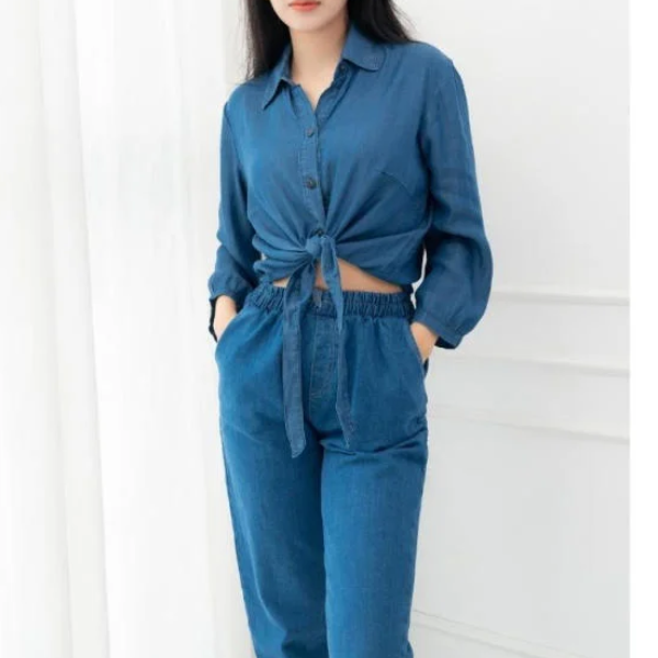 pyjama buộc vạt trước
