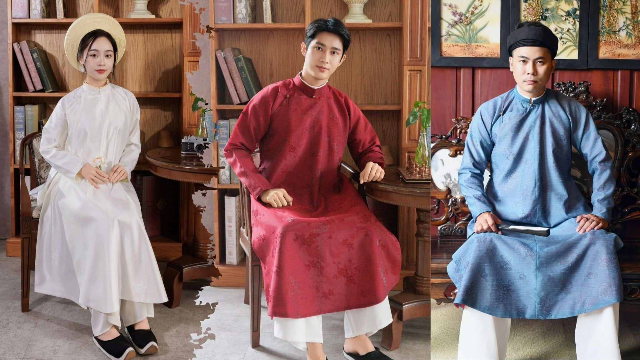 Mua và may đo áo dài ngũ thân (tay chẽn) tại LIÊN HOA