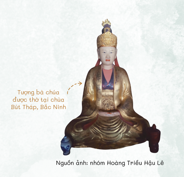 Tượng bà chúa được thờ tại chùa Bút Tháp, Bắc Ninh