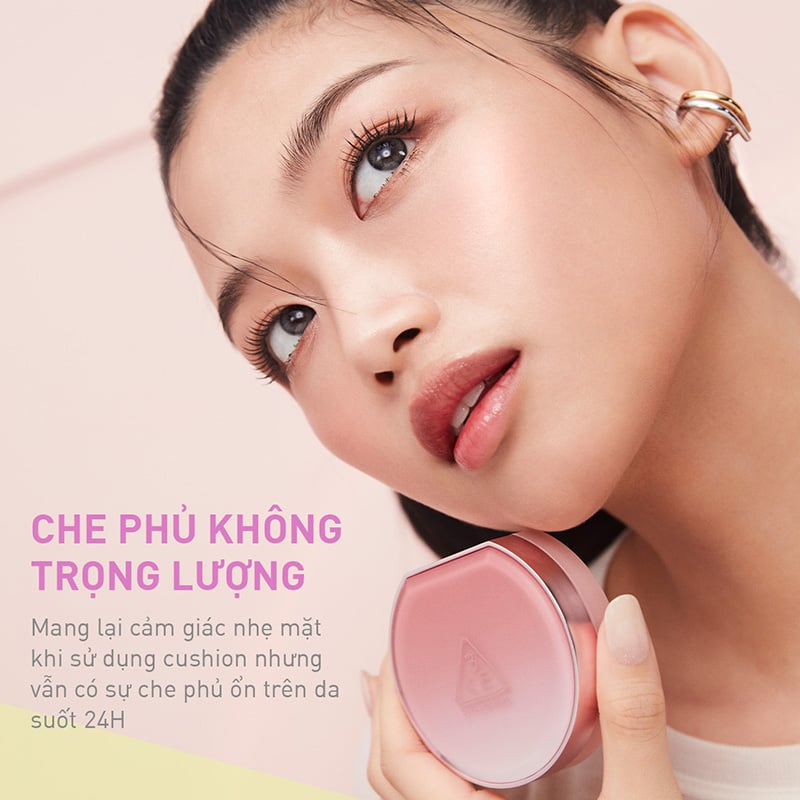 thegioiskinfood.com - Phấn Nước 3CE Giúp Da Sáng Tự Nhiên Fitting Mesh Cover Cushion 11g