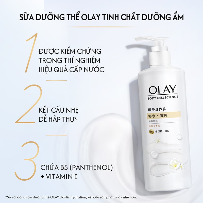 thegioiskinfood.com - Sữa Dưỡng Thể&nbsp;Tinh Chất Dưỡng Ẩm&nbsp;OLAY Body Cellscience B5+ Lily 260g