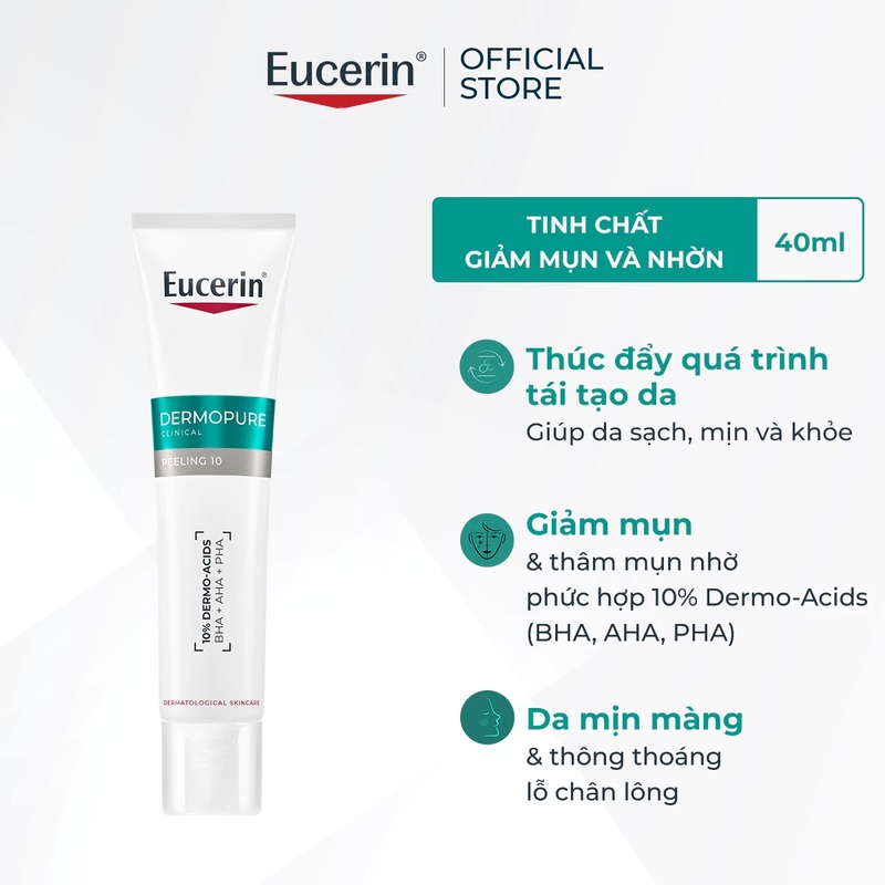 thegioiskinfood.com - Tinh Chất Eucerin Hỗ Trợ Giảm Mụn, Mờ Vết Thâm Eucerin Dermopure Clinical Peeling 10 40ml