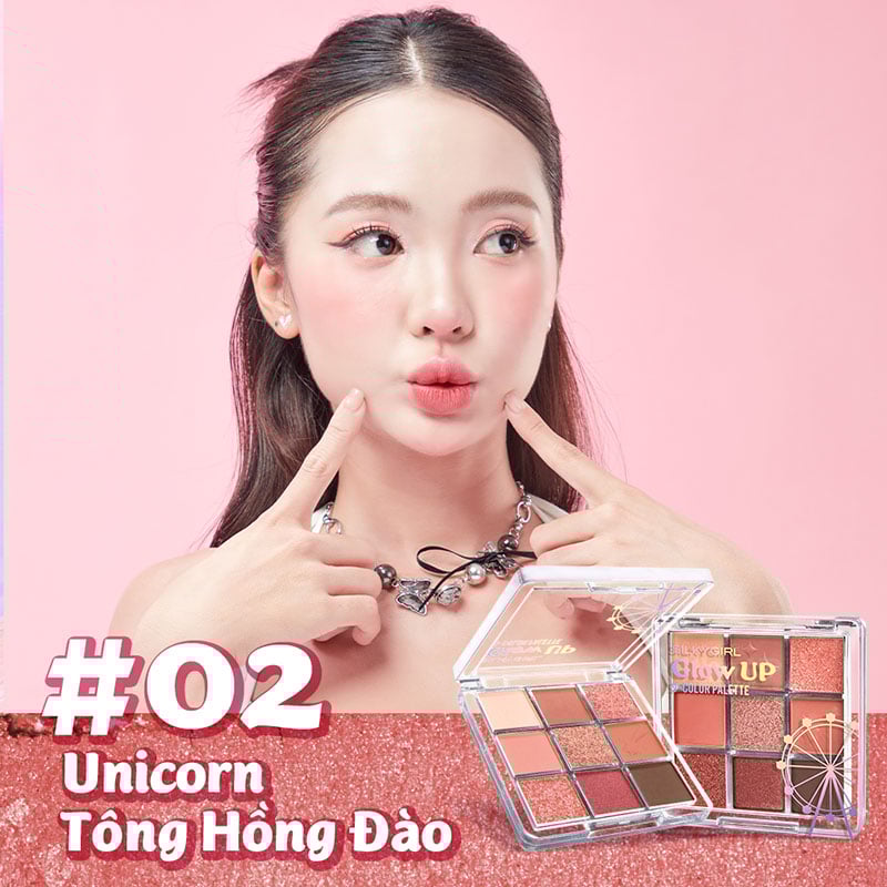 thegioiskinfood.com - Bảng Phấn Mắt 9 Ô Silkygirl Glow Up 9-Color Palette 7.2g