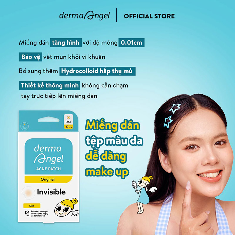 thegioiskinfood.com - Miếng Dán Mụn Dùng Cho Ngày Và Đêm Derma Angel Acne Patch Original