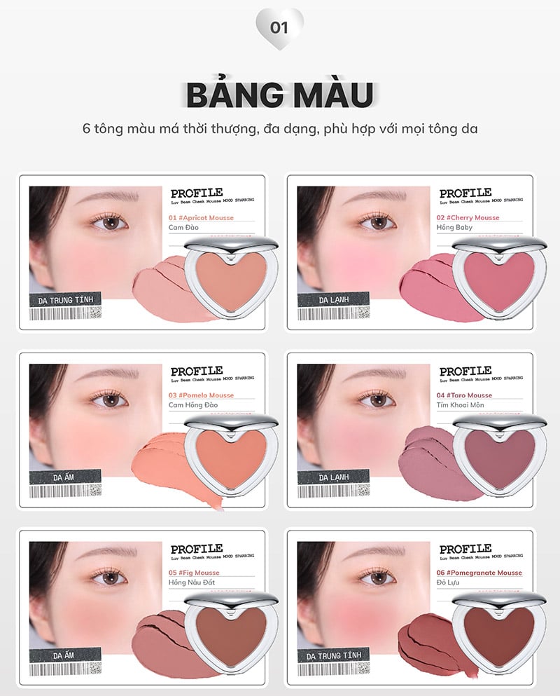 thegioiskinfood.com - Má Hồng Kem Bùn Lilybyred Luv Beam Cheek Mousse 3.8g