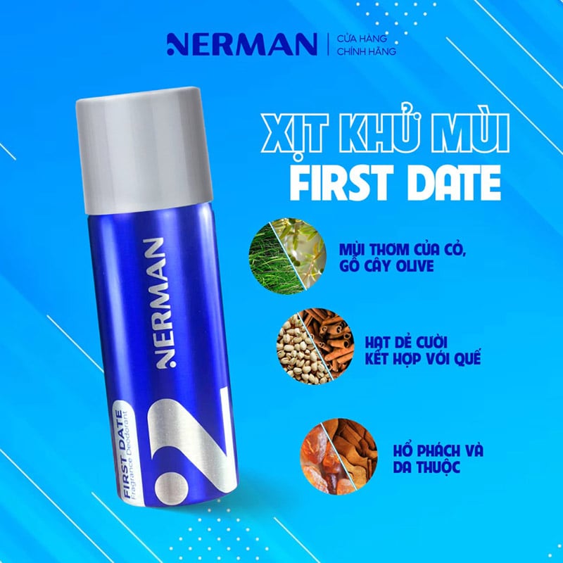 thegioiskinfood.com - Xịt Khử Mùi Hương Nước Hoa Nerman Fragrance Deodorant 100ml