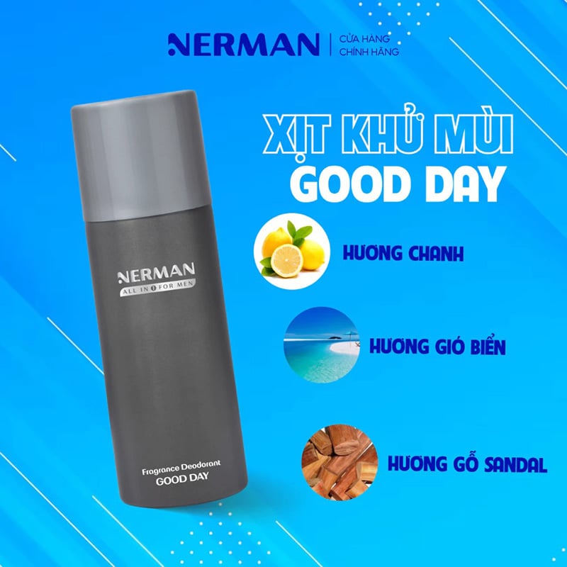 thegioiskinfood.com - Xịt Khử Mùi Hương Nước Hoa Nerman Fragrance Deodorant 100ml