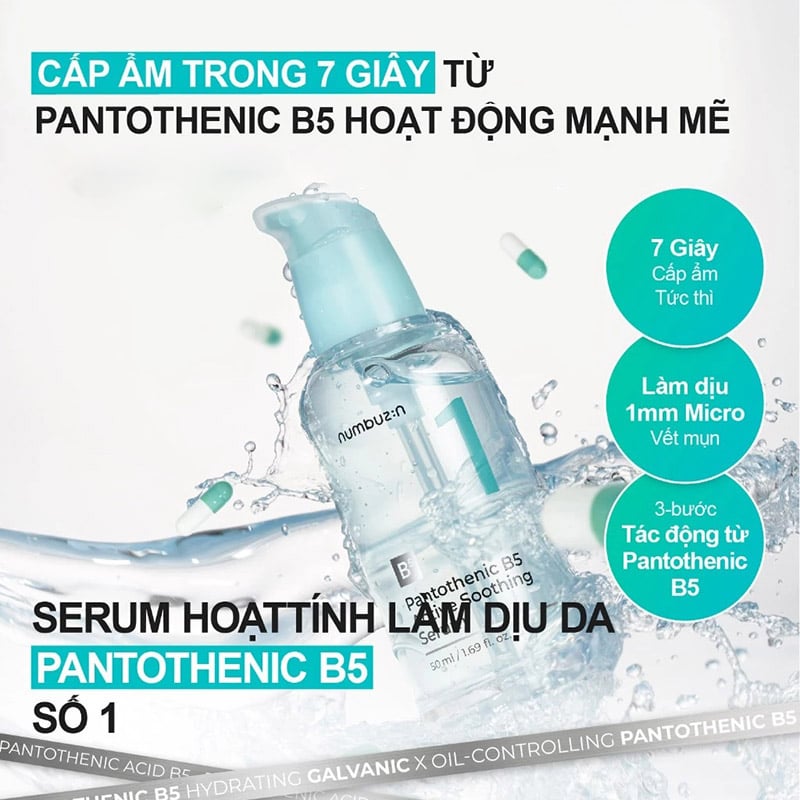 thegioiskinfood.com - Serum Làm Dịu Da numbuzin No.1 Pantothenic B5 Active Soothing Serum 50ml