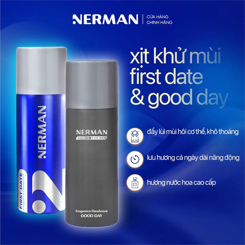 thegioiskinfood.com - Xịt Khử Mùi Hương Nước Hoa Nerman Fragrance Deodorant 100ml