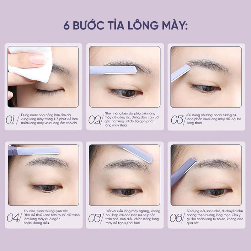 thegioiskinfood.com - Dao Cạo Lông Mày Amortals Hai Đầu Double-headed Macro Eyebrow Razor