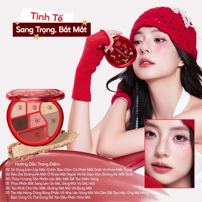 thegioiskinfood.com - Bảng Phấn Mắt Đa Năng 7 Trong 1 Tiện Lợi Colorkey Playful Color Multi Palette 04 13g