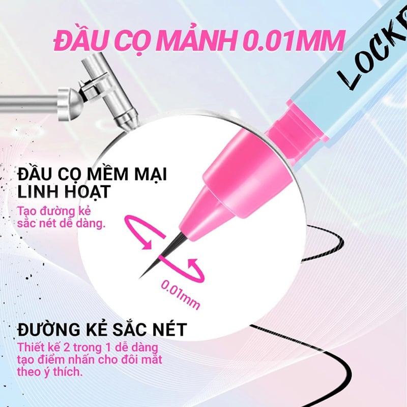 thegioiskinfood.com - Bút Kẻ Mắt Nước DAZZLE ME Siêu Mảnh Lock & Wing Hyper Slim Eyeliner 0.55ml