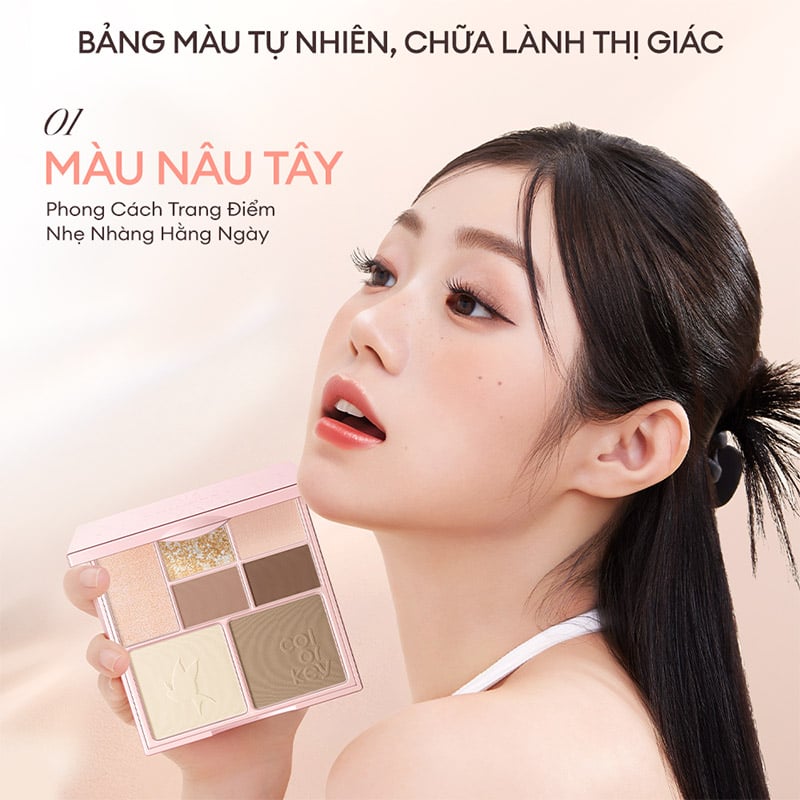 thegioiskinfood.com - Bảng Phấn Trang Điểm Đa Năng 7 Ô Màu Colorkey Embrace Nature Seven-Shade Makeup Palette