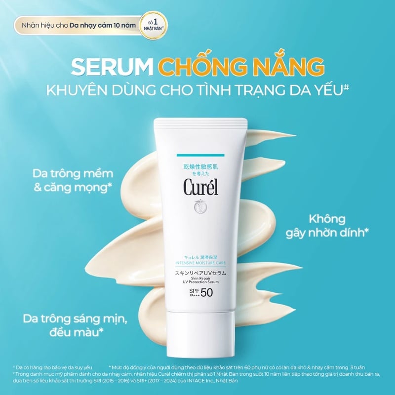 thegioiskinfood.com - Serum Chống Nắng Vật Lý Phổ Rộng Cho Da Nhạy Cảm&nbsp;Curél Skin Repair Uv Protection Serum SPF50 PA+++ 60g