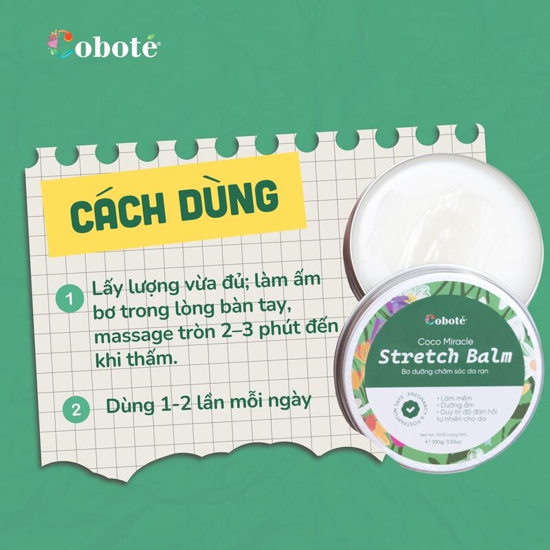 thegioiskinfood.com - Bơ Dưỡng Ngừa Rạn, Làm Mờ Rạn&nbsp;COBOTÉ Coco Miracle Stretch Balm