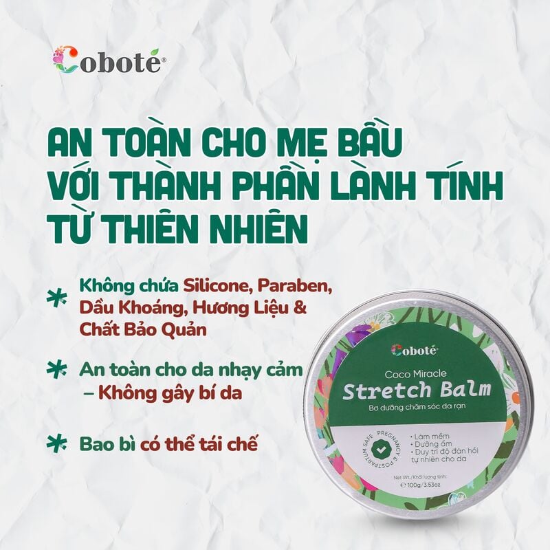 thegioiskinfood.com - Bơ Dưỡng Ngừa Rạn, Làm Mờ Rạn&nbsp;COBOTÉ Coco Miracle Stretch Balm