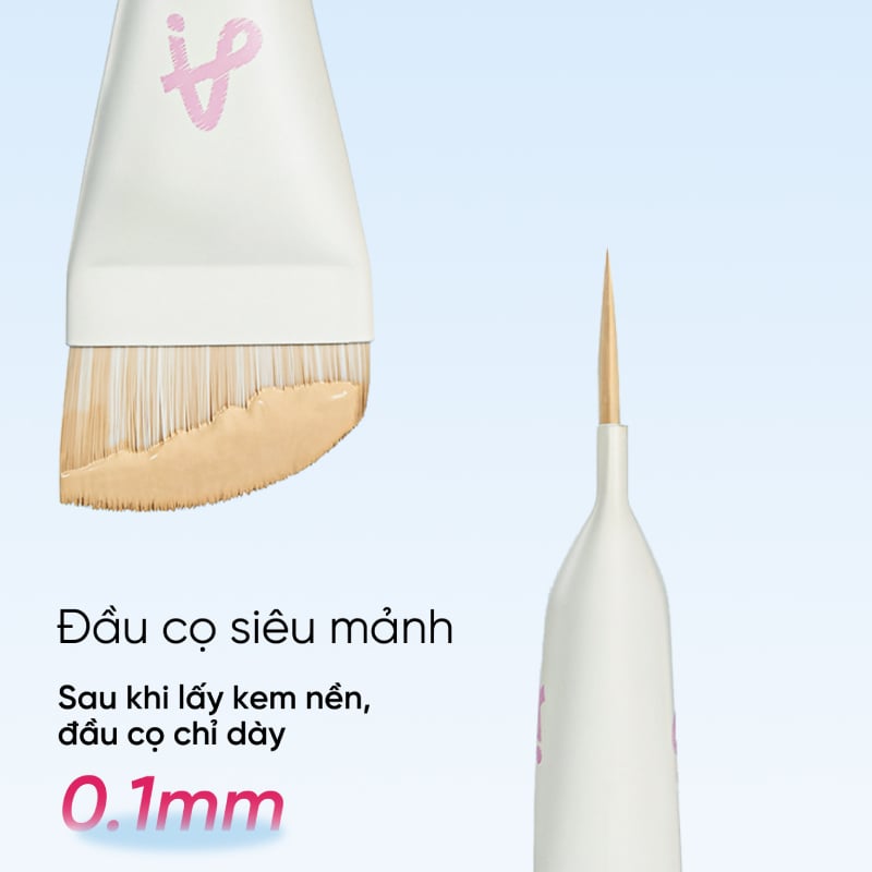 thegioiskinfood.com - Cọ Tán Nền Tiên Cá Đầu Vát, Che Phủ Tự Nhiên Amortals Fish Tail Slim Arc Foundation Brush