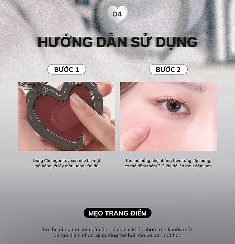 thegioiskinfood.com - Má Hồng Kem Bùn Lilybyred Luv Beam Cheek Mousse 3.8g
