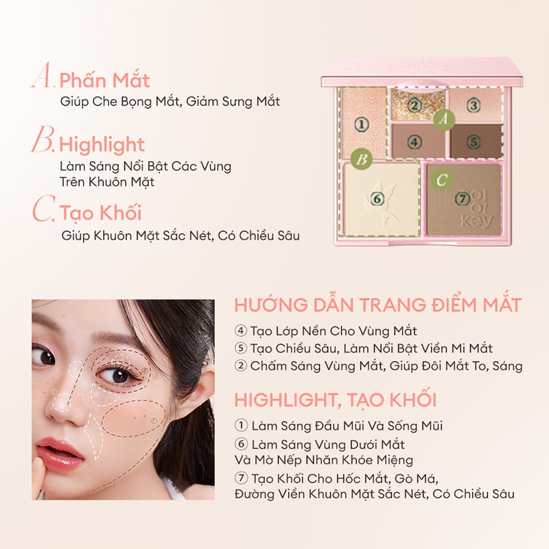 thegioiskinfood.com - Bảng Phấn Trang Điểm Đa Năng 7 Ô Màu Colorkey Embrace Nature Seven-Shade Makeup Palette