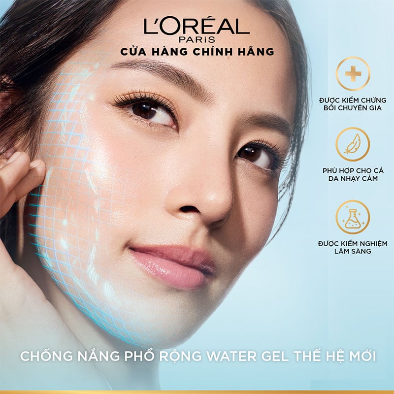 thegioiskinfood.com - L'oreal Uv Defender Aquafusion Daily Water Gel Sunscreen 50ml - Kem chống nắng mỏng tan như nước, dưỡng ẩm