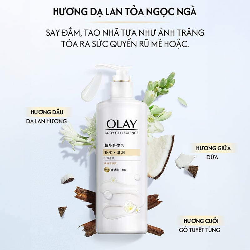 thegioiskinfood.com - Sữa Dưỡng Thể&nbsp;Tinh Chất Dưỡng Ẩm&nbsp;OLAY Body Cellscience B5+ Lily 260g