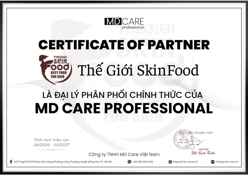 Thế Giới Skinfood - Đại lý phân phối chính hãng các sản phẩm MD CARE Professional tại Việt Nam