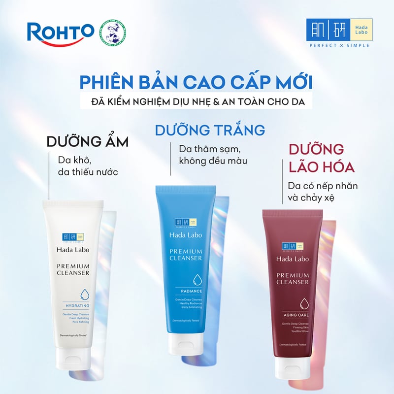 thegioiskinfood.com - Sữa Rửa Mặt Hỗ Trợ Dưỡng Trắng Da Cao Cấp Hada Labo Premium Cleanser Radiance 100g