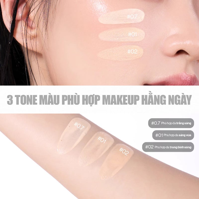 thegioiskinfood.com - Kem Nền Căng Bóng Glamrr Q Daily Skintint Serum Vegan Foundation 30ml